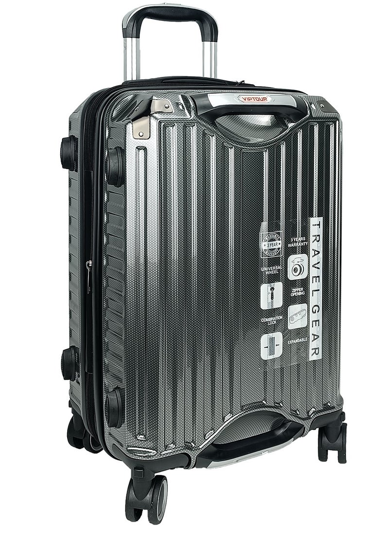 VIPTOUR - Trolley Luggage Set of 3 PCS TPC Hard Side Spinner Wheels with TSA Lock With Cup Holder - Image 1