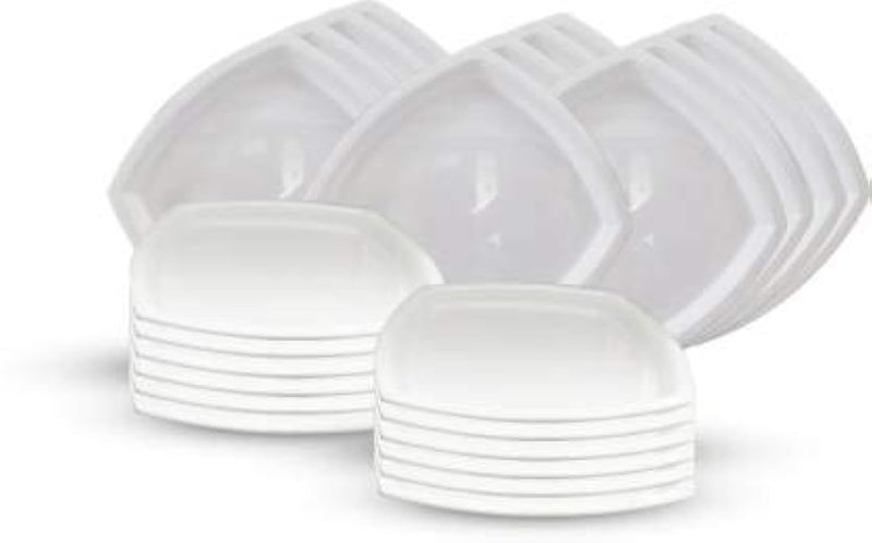 URMILA PLASTIC® Square Plastic Plates 7" Quarter Plate (Set of 24) - Image 1