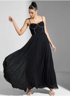 True Decadence Embellished Strap Tiered Dress  - Image 1