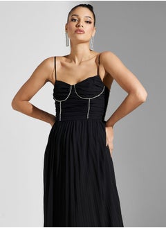 True Decadence Embellished Strap Tiered Dress  - Image 3
