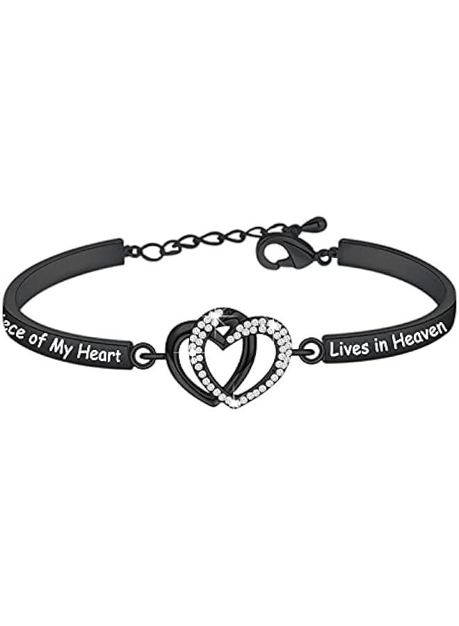 Arabest Memorial Jewelry Loss Gift A Piece of My Heart Lives In Heaven Bracelet In Memory of Loved Son Daughter Sympathy Gift - Image 1