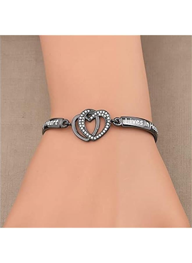Arabest Memorial Jewelry Loss Gift A Piece of My Heart Lives In Heaven Bracelet In Memory of Loved Son Daughter Sympathy Gift - Image 3