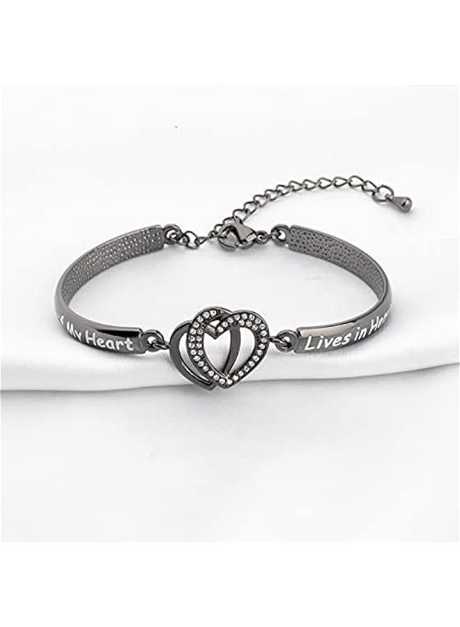 Arabest Memorial Jewelry Loss Gift A Piece of My Heart Lives In Heaven Bracelet In Memory of Loved Son Daughter Sympathy Gift - Image 4