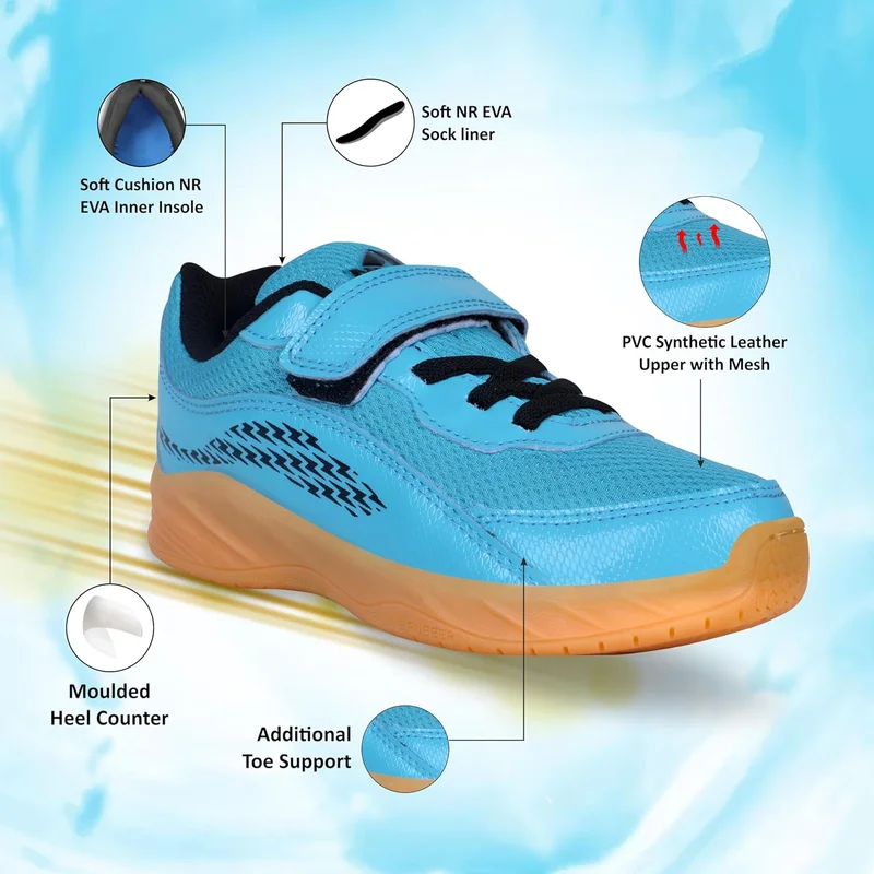 نيفيا Nivia Flash Badminton Shoes for Kids - Sky Blue