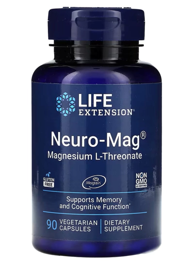 لايف إكستانشن‏, Neuro-Mag، ثريونات ل-مغنيسيوم، 144 ملجم، 90 كبسولة نباتية
