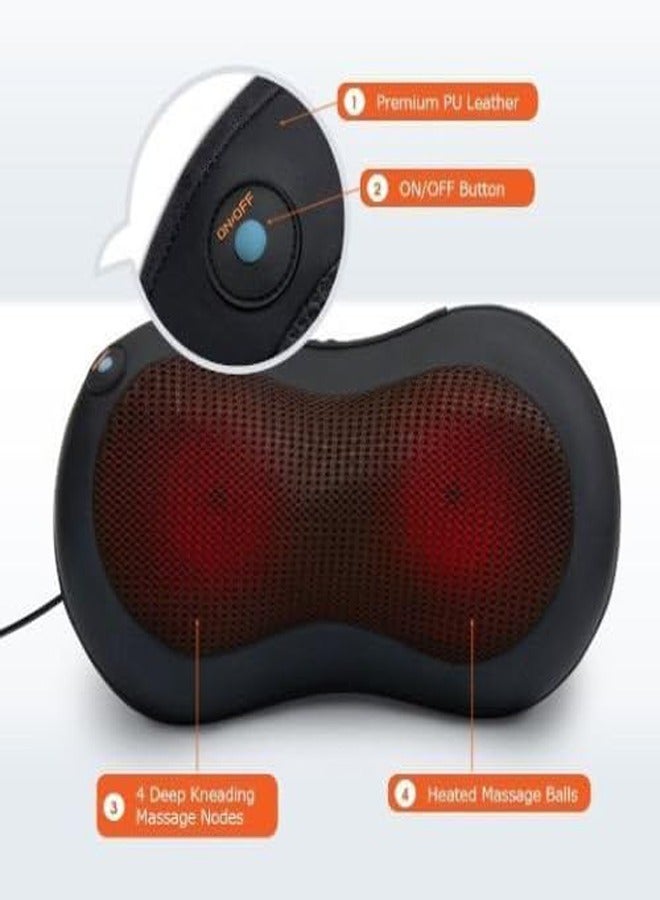 general Shiatsu Neck & Back Massager Pillow - Shiatsu Massager w/Heated Balls & Car Massager (Black) - Image 2