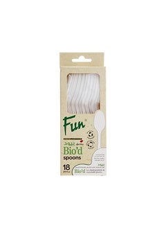 Fun Biodegradable disposable Spoon - Ideal for Eating Salad, Dessert, Appetizer, Fruit Chinese Food & more| Handwash-Safe|Dinner Spoon,Table Family, Hotels, (Pack of 18)  - Image 3