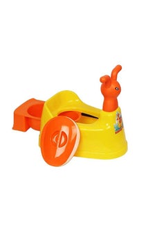 Nabhya Potty Toilet Trainer Seat;Chair With Lid And High Back Support For Toddler Boys Girls (Age 7 Months To 3 Years) (Orange)  - Image 1