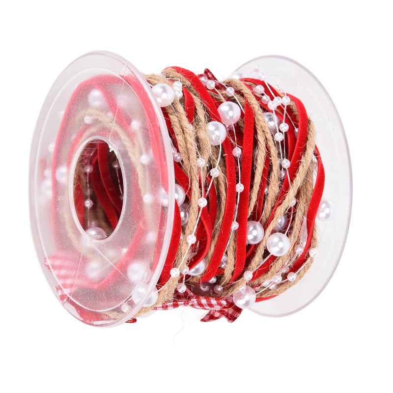 Christmas Ribbon 3.0cm/1.2in Wide Red White DIY Gift Wrapping Accessories for Parties Weddings - Image 5