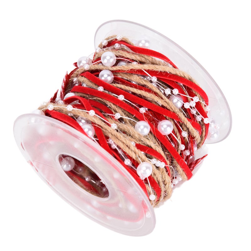 Christmas Ribbon 3.0cm/1.2in Wide Red White DIY Gift Wrapping Accessories for Parties Weddings - Image 2