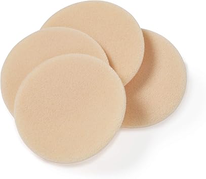 Manicare Pack Of 4 Cosmetic Compact Puffs Latex Free Washable Reusable Perfect For Pressed Powder Round Beauty Face Blender Easy To Use For Flawless Makeup Application Setting And Sculpting - Image 1