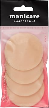 Manicare Pack Of 4 Cosmetic Compact Puffs Latex Free Washable Reusable Perfect For Pressed Powder Round Beauty Face Blender Easy To Use For Flawless Makeup Application Setting And Sculpting - Image 2