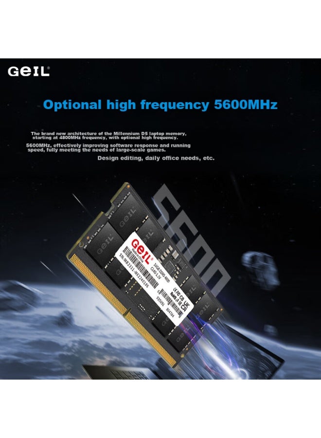 Geil 16gb Ddr5-4800 Laptop Memory Module, Millennium Series, Laptop Memory Upgrade - Image 3