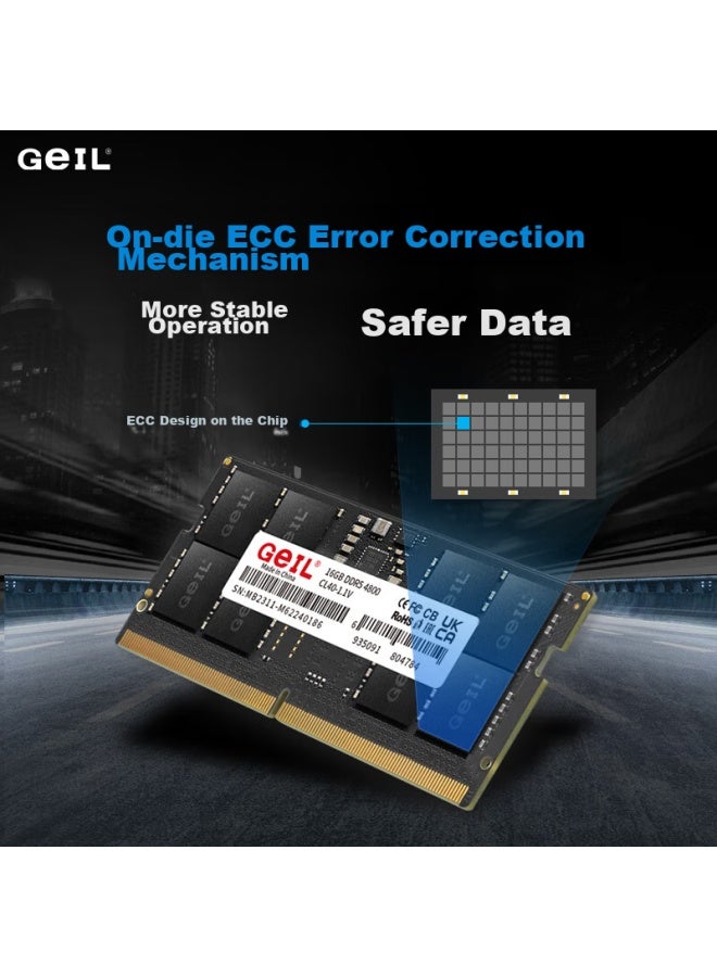 Geil 16gb Ddr5-4800 Laptop Memory Module, Millennium Series, Laptop Memory Upgrade - Image 5