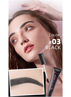 OCHEAL Tattoo Brow, Waterproof Long Lasting Peel Off Tattoo Eye Brow Gel, Semi Permanent Brow Tint, Last Up to 3 Days, Eyebrow Pencil for Fuller Defined Looking Brows（ BLACK）  - Image 2