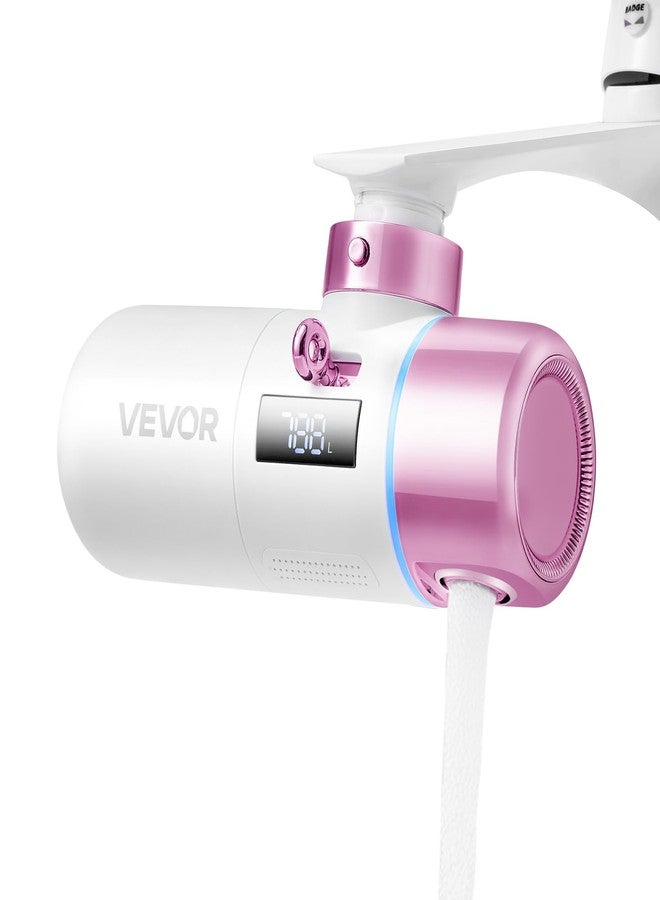 VEVOR Skincare Water Filter, Faucet Mount Water Filters with Micro-Nano Bubble for Skin, Sink Tap Purifier, Removes Chlorine with 1 Filter, for Kitchen and Bathroom Faucets, Pink + Gold - Image 1