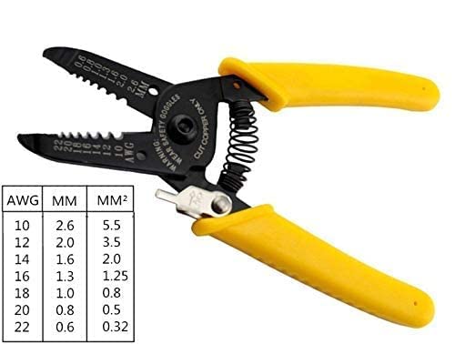 SAK Multifunctional 7 in 1 Wire Stripper Tool Cable Cutter Clamp Multifunction Handle Stripping Pliers Wire Stripper Plier Diameter 0625mm - Image 3