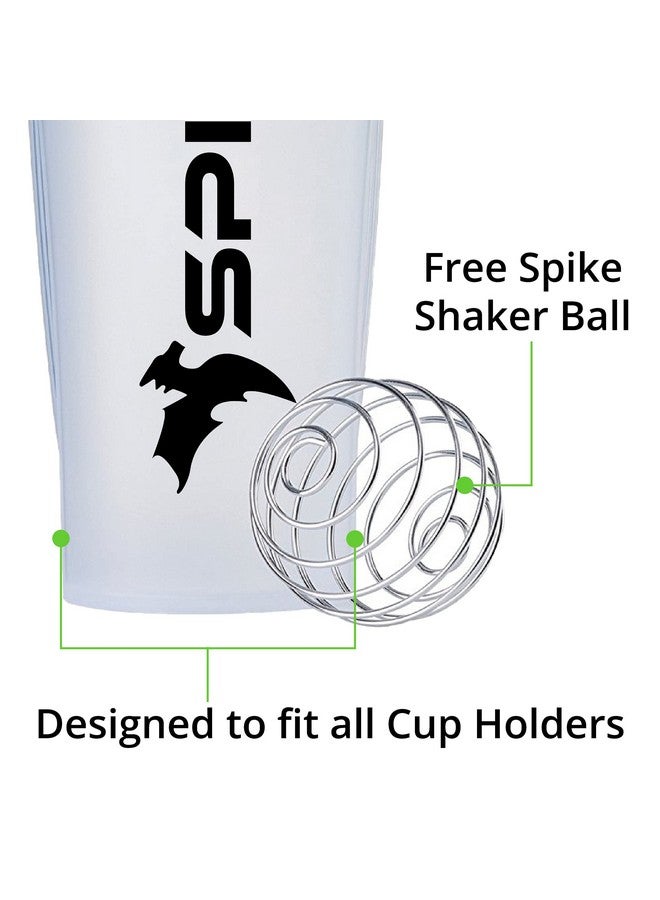 Spike SPIKE Protein Shaker Bottle for Whey Protein Mix, Cycling, Gym water bottle with Stainless Steel Ball 700ml (Clear)  - Image 4