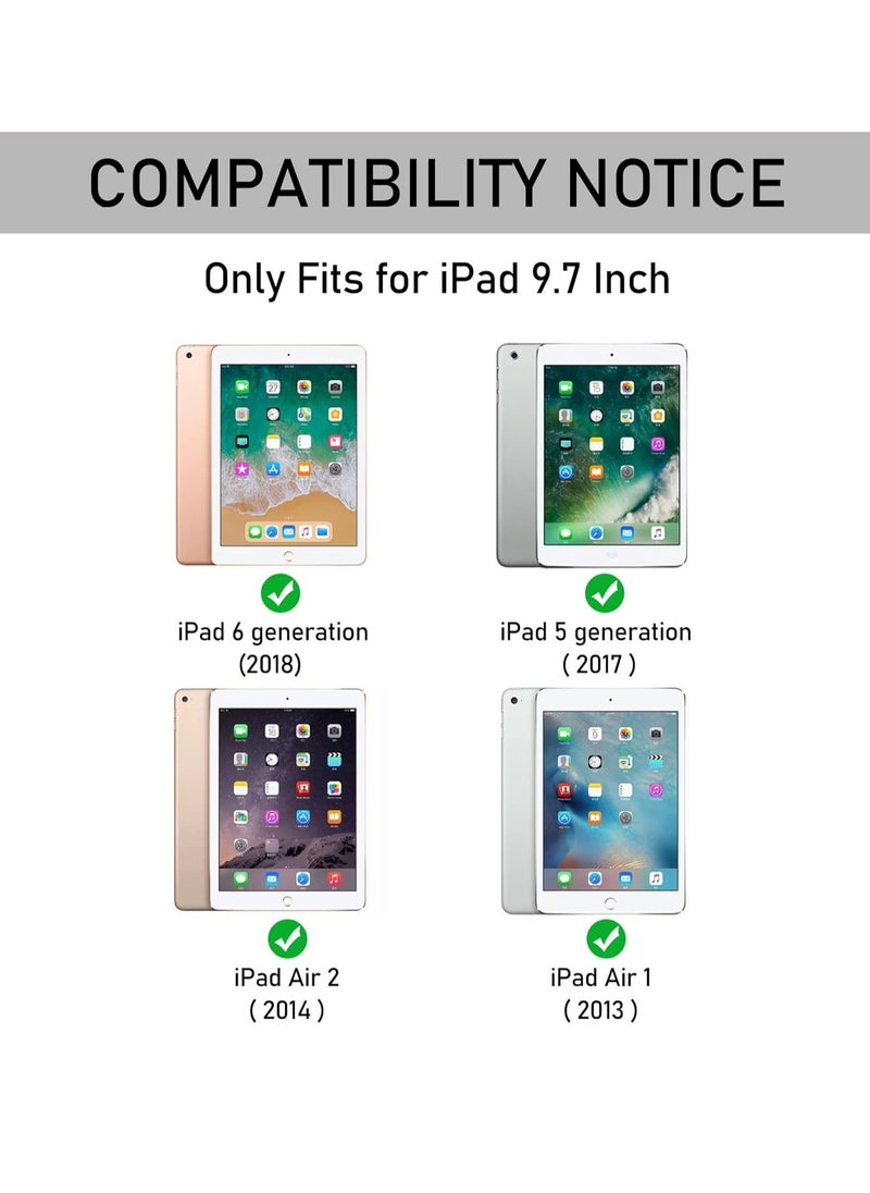 JAJEEK iPad 6th Generation Case with Keyboard – Keyboard Case for iPad 6th Gen 2018, iPad 5th Gen 2017, iPad Pro 9.7, iPad Air 2, iPad Air 1 – Protective Cover with Detachable Wireless Keyboard, Black - Image 3