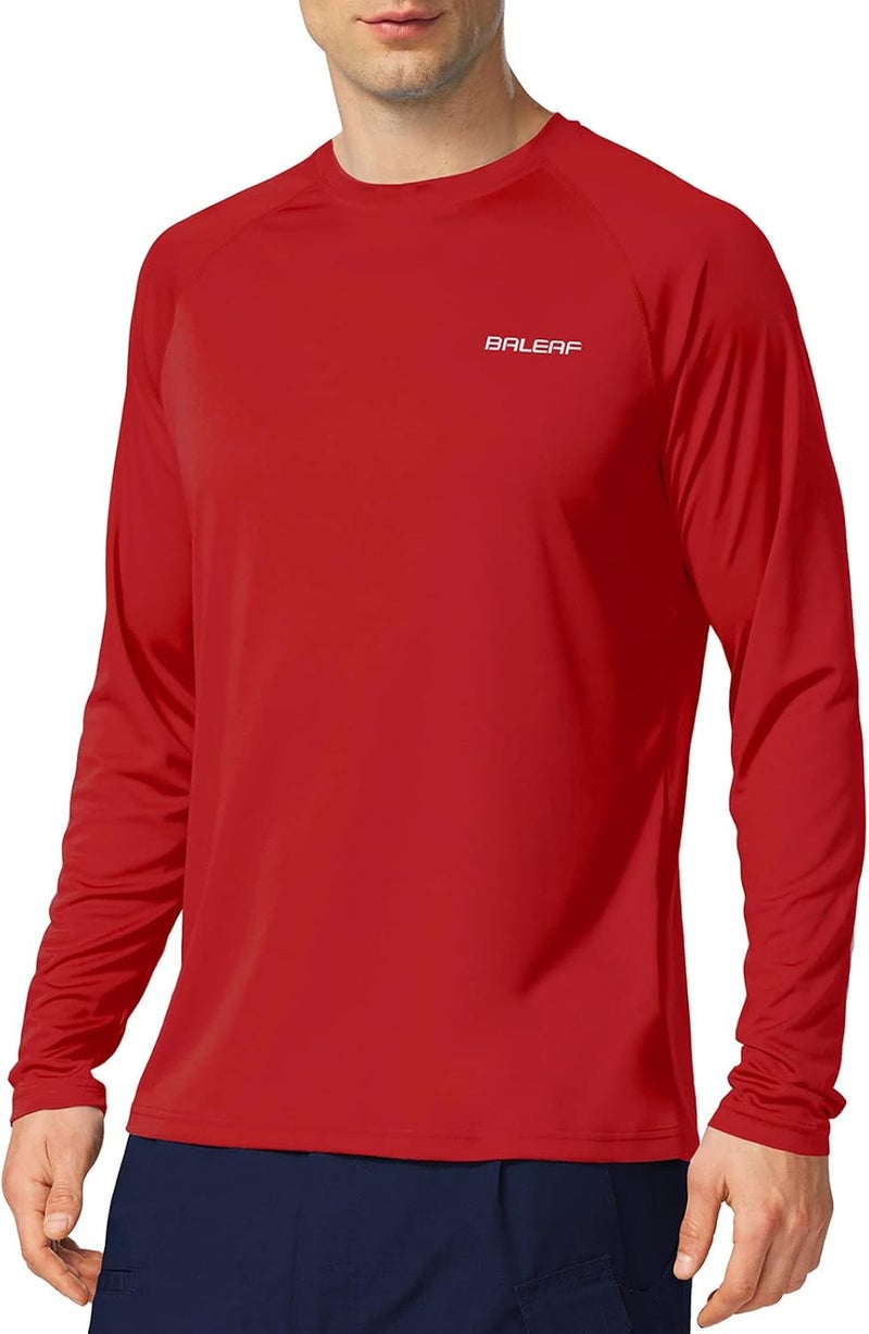 Baleaf Men's Sun Protection Shirts UV SPF UPF 50+ Long Sleeve Rash Guard Fishing Running Quick Dry Lightweight - Image 1