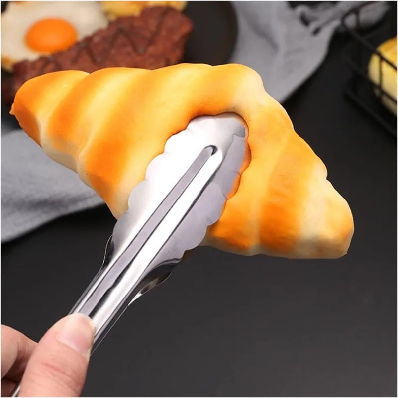 Stainless Steel Kitchen Tongs Household Products Cooking Utensils Cookware Bbq Assesories Grill Accessories Buffet Bread(12-inch) - Image 5