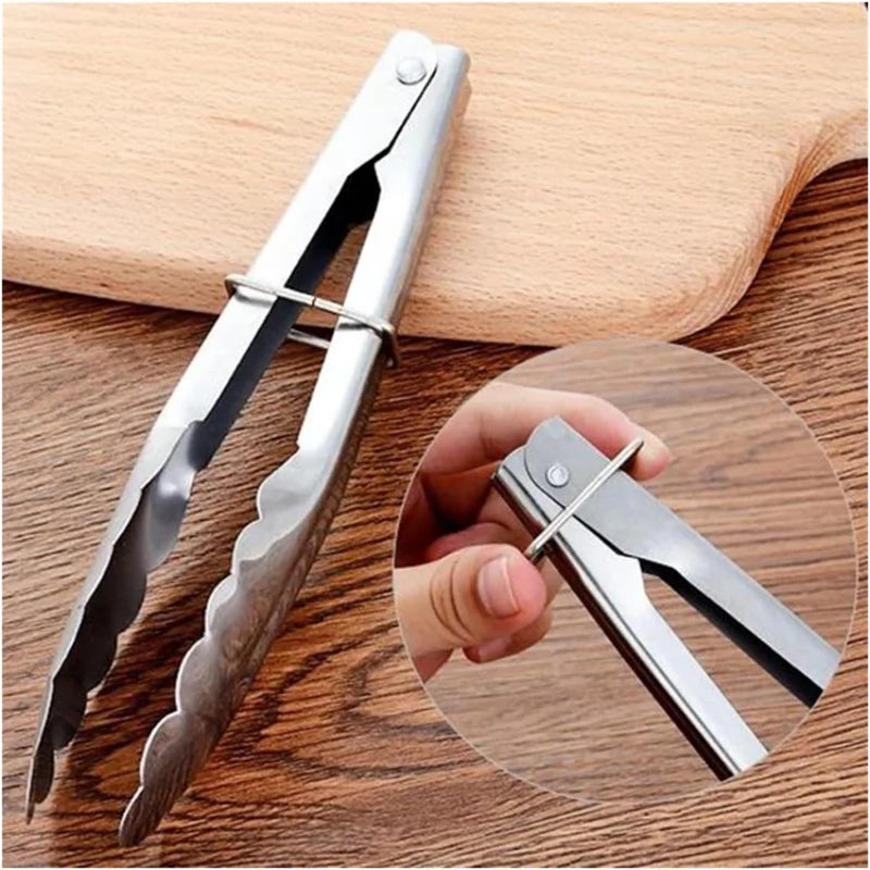 Stainless Steel Kitchen Tongs Household Products Cooking Utensils Cookware Bbq Assesories Grill Accessories Buffet Bread(12-inch) - Image 3