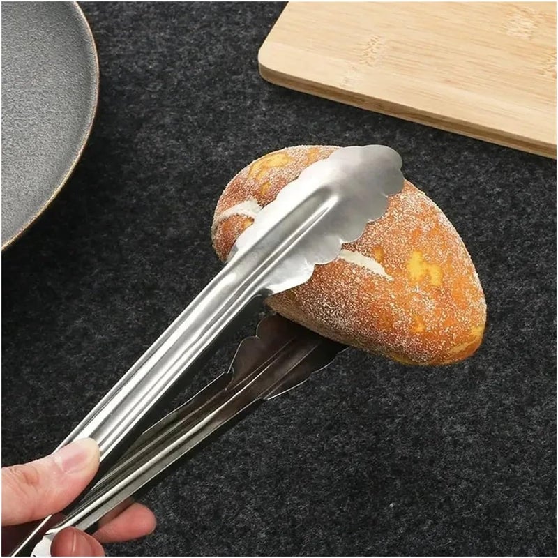 Stainless Steel Kitchen Tongs Household Products Cooking Utensils Cookware Bbq Assesories Grill Accessories Buffet Bread(12-inch) - Image 4
