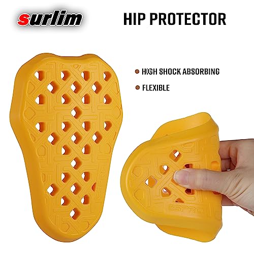 Surlim CE Level 2 Motorcycle Armor,Motorcycle Hip Protector CE Hip Armor for Motorcycle Pants Inserts Pads [Pair](Hip) - Image 2