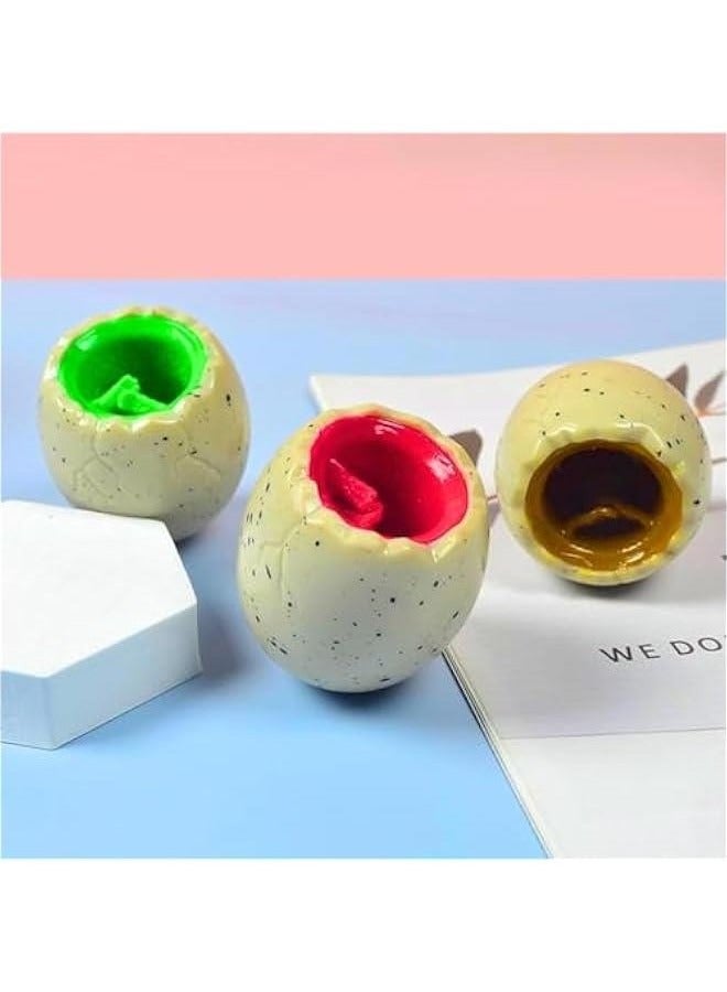 Dinosaur Egg Squeeze Toys Squishy Dinosaur toys 3 PCS TPR Material NonStick up Squeeze Portable Stress Toys Suitable For People Over 3 Years Old - Image 2