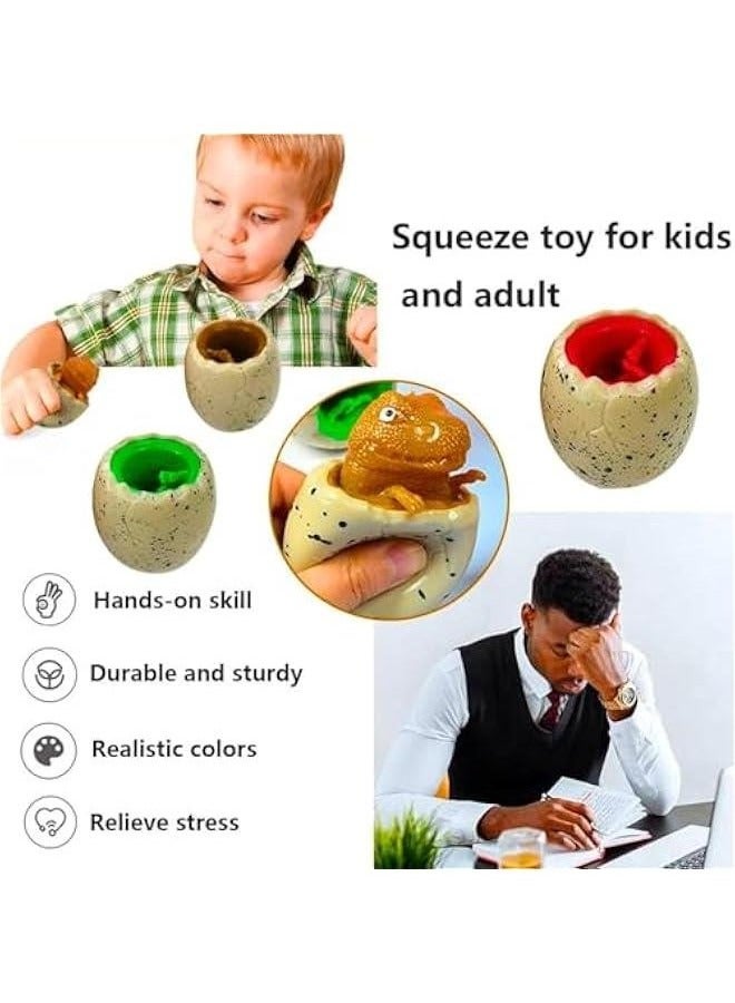 Dinosaur Egg Squeeze Toys Squishy Dinosaur toys 3 PCS TPR Material NonStick up Squeeze Portable Stress Toys Suitable For People Over 3 Years Old - Image 4