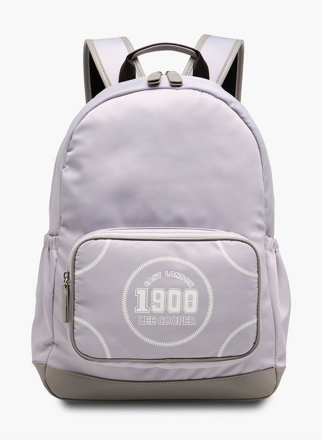 Lee Cooper Printed Backpack with Adjustable Shoulder Straps and Zip Closure - 13x30x41 cm - Image 1