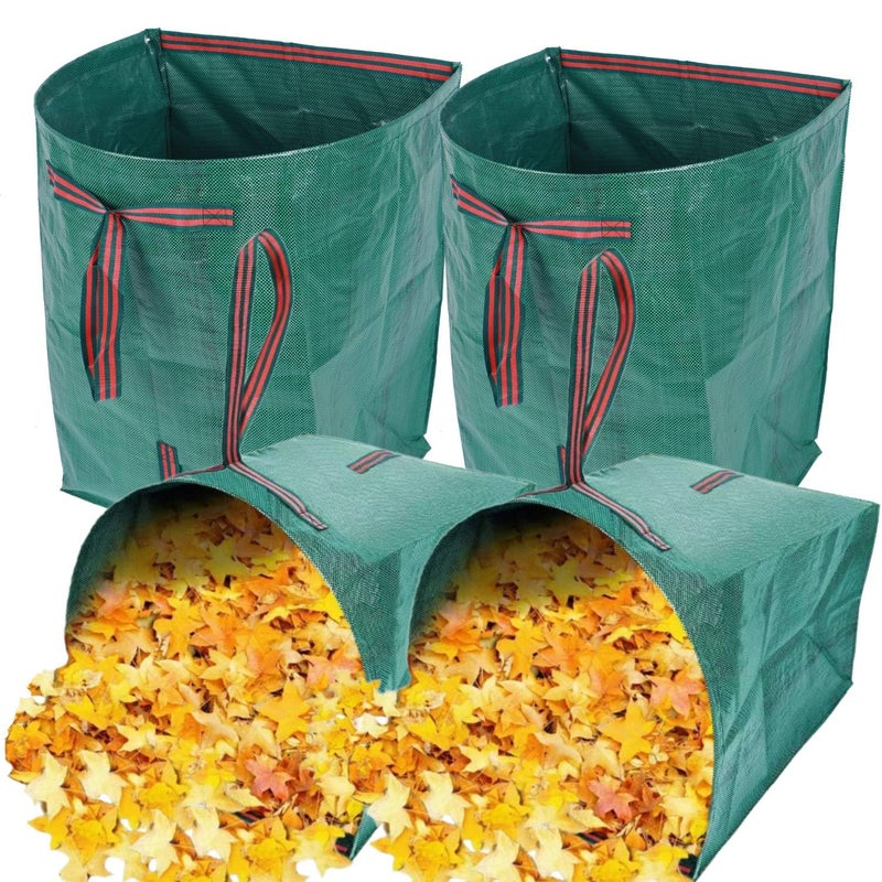 RISETEX 4Pack leaf collectorsLarge Yard DustpanType 53Gallon Garden Bag for Collecting LeavesReuseable Heavy Duty lawn and leaf bagsGarden Waste Container for Clean Up Outdoor Debris Grass Clippings - Image 2