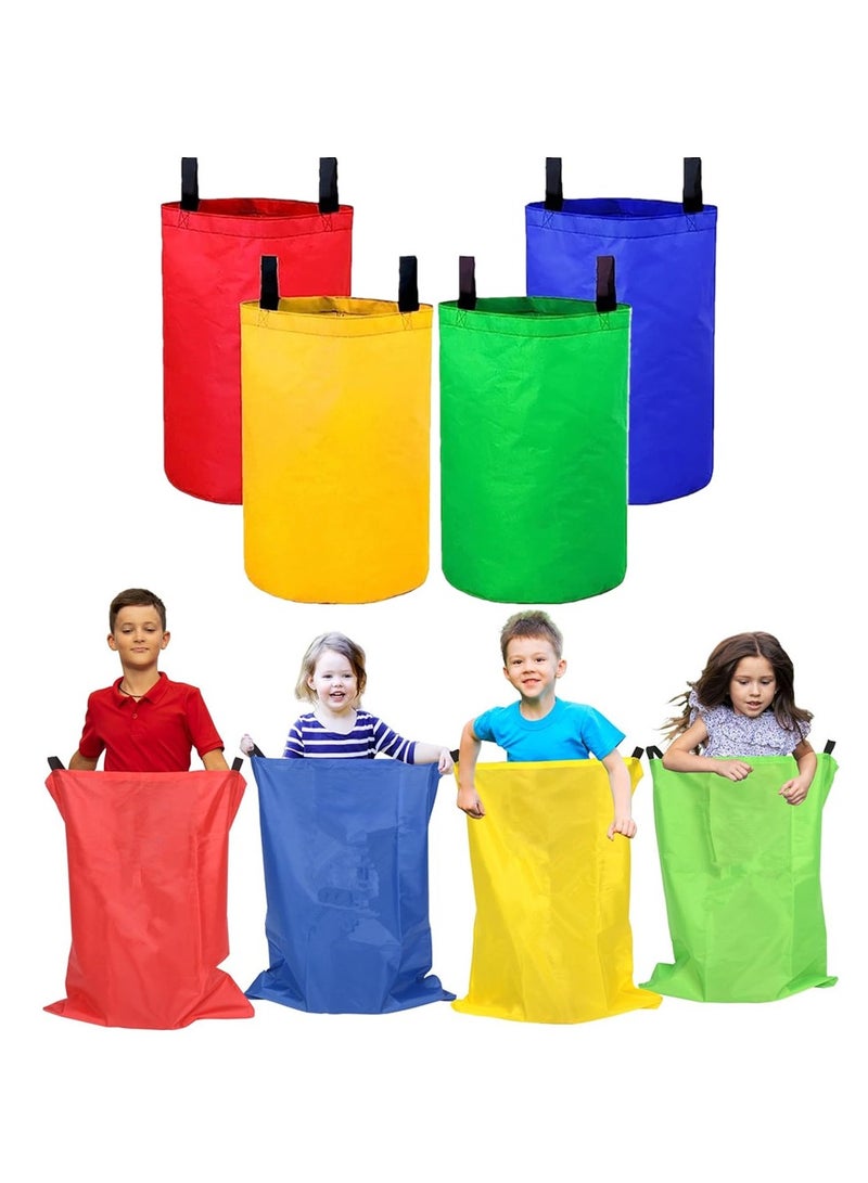 HOFEESEA Potato Sack Race Bags Set,Outdoor Racing Jumping Bags for Kids,Multi-Colored, Sack Race Set for Children's Birthday Party Outdoor Game, Sports Day, Family Games Set,4 PCS - Image 1