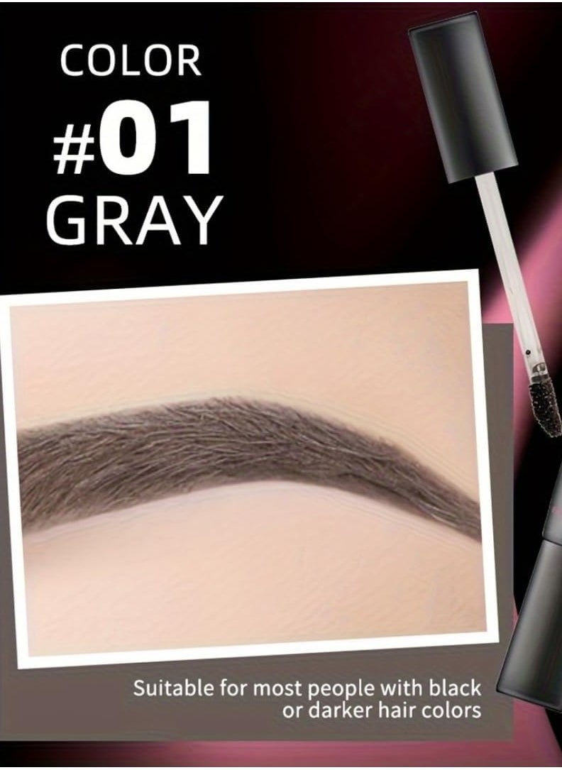 OCHEAL - Tattoo Brow Peel Off Tint Waterproof Sweatproof 3 Days Long Lasting Peel Off Tattoo Brow Gel Peel Off Tint Eyebrow Gel with Mascara Brush and Three Eyebrow Shapes Eyebrow Glue Gray 01 - Image 1