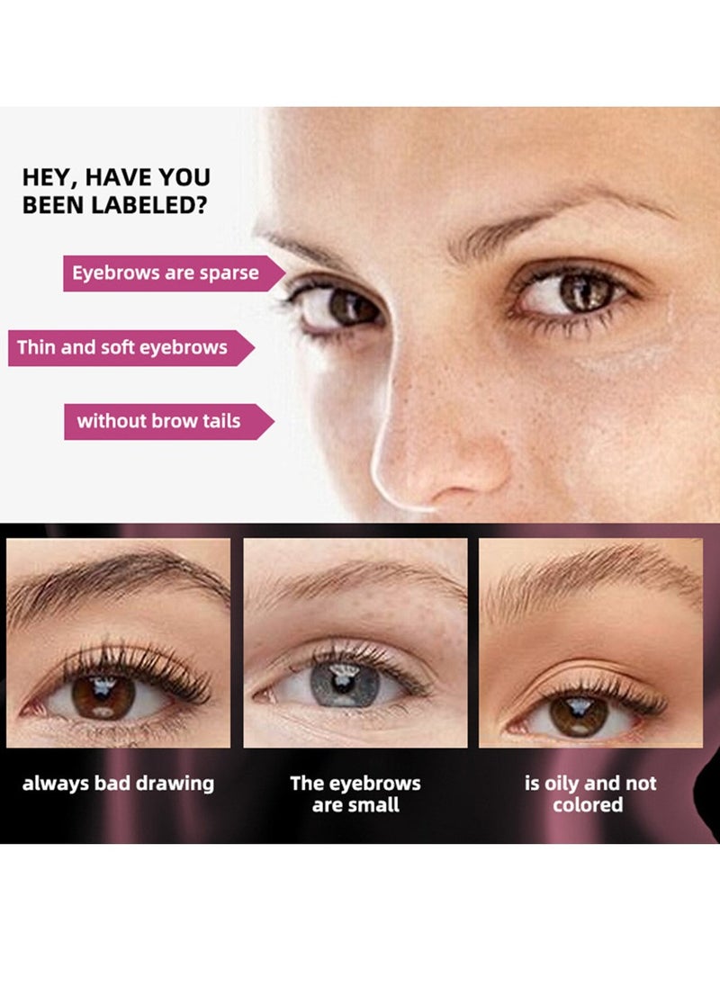 OCHEAL - Tattoo Brow Peel Off Tint Waterproof Sweatproof 3 Days Long Lasting Peel Off Tattoo Brow Gel Peel Off Tint Eyebrow Gel with Mascara Brush and Three Eyebrow Shapes Eyebrow Glue Gray 01 - Image 1