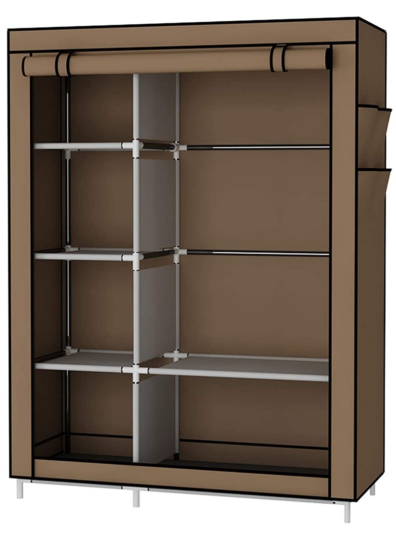 Roman Gifts Portable Wardrobe Clothes Storage Organizer Fabric Wardrobe For Clothing 105x45x175 - Image 4