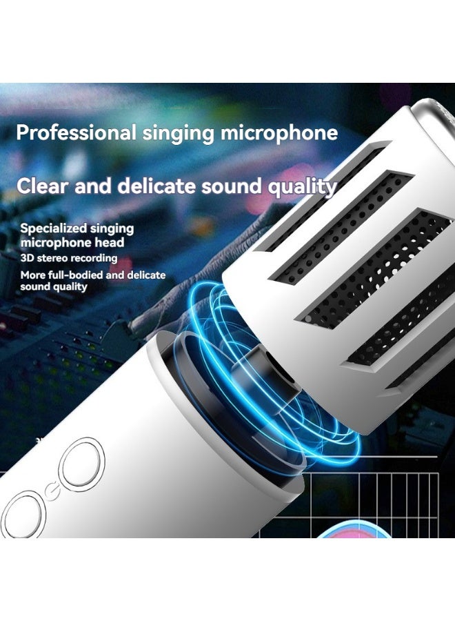 M MIAOYAN 🎤 Wireless Bluetooth microphone, built-in speaker, mobile karaoke singing machine, combines microphone and voice in one, sing, listen to songs, sing and listen anytime, anywhere - Image 5