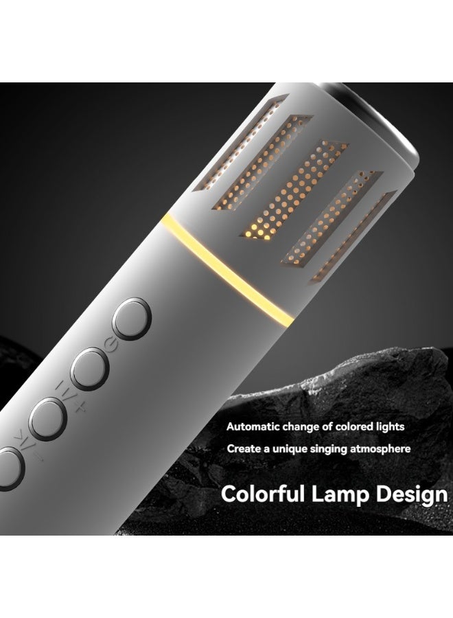 M MIAOYAN 🎤 Wireless Bluetooth microphone, built-in speaker, mobile karaoke singing machine, combines microphone and voice in one, sing, listen to songs, sing and listen anytime, anywhere - Image 2