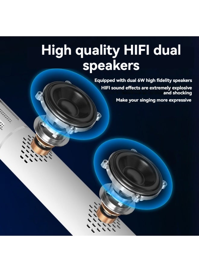 M MIAOYAN 🎤 Wireless Bluetooth microphone, built-in speaker, mobile karaoke singing machine, combines microphone and voice in one, sing, listen to songs, sing and listen anytime, anywhere - Image 4