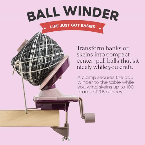 KnitPicks Knit Picks Yarn Ball Winder for Knitting and Crocheting (Purple) - Image 2