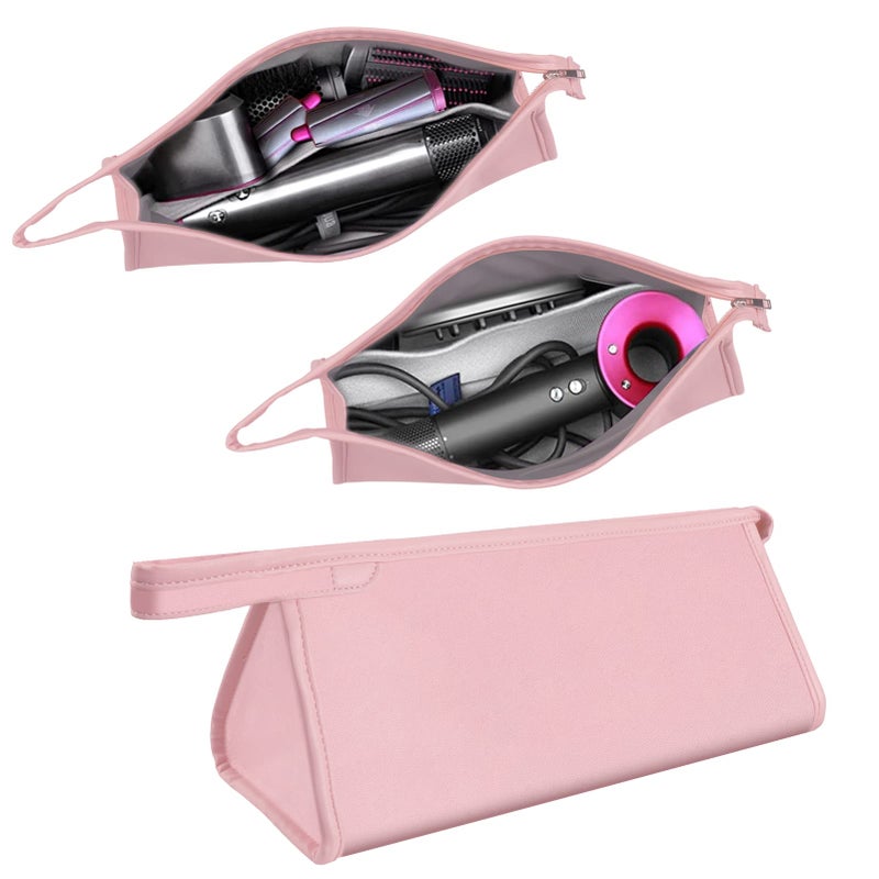 Mity Rain Travel Case for Dyson Airwrap Styler/Shark Flexstyle, Portable Carrying Case for Dyson Supersonic Hair Dryer, Waterproof Anti-scratch Dustproof Shockproof Protection Organizer Travel Storage Bag(Pink) - Image 2