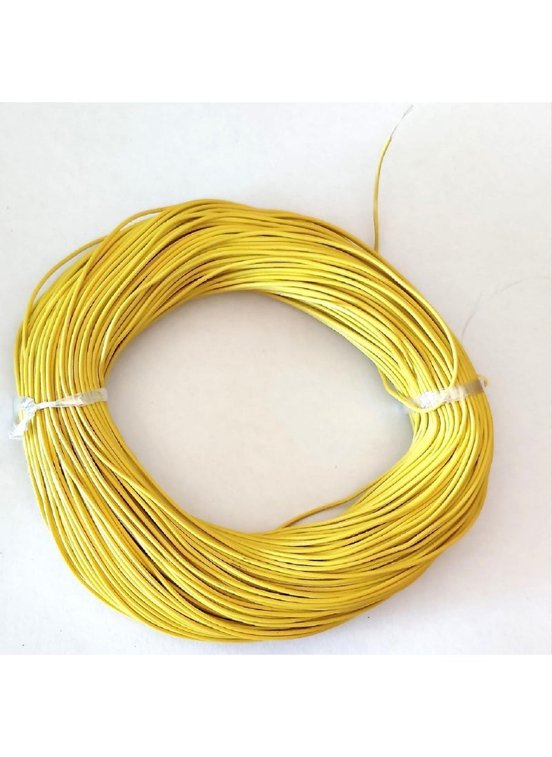 Steko Steko 65 Meter YELLOW 736 PVC Roll Jumper Wire DC Electrical Wire 04mm Multipurpose Use 7 Thread 36 Guage For Multipurpose Use DIY Electronics Works Science Projects PVC Insulated Outer 