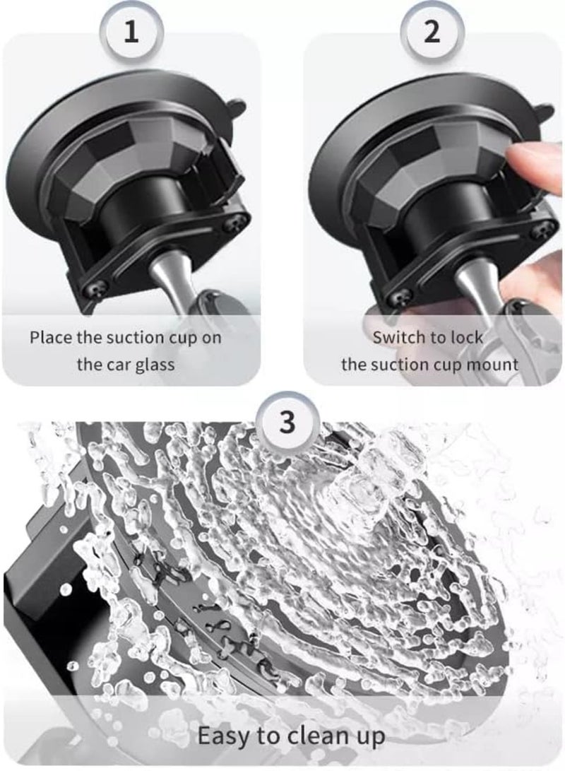 ELTRAZONE Universal 360° Rotating Phone Holder with Strong Suction Cup for Car Dashboard & Windshield - Image 5