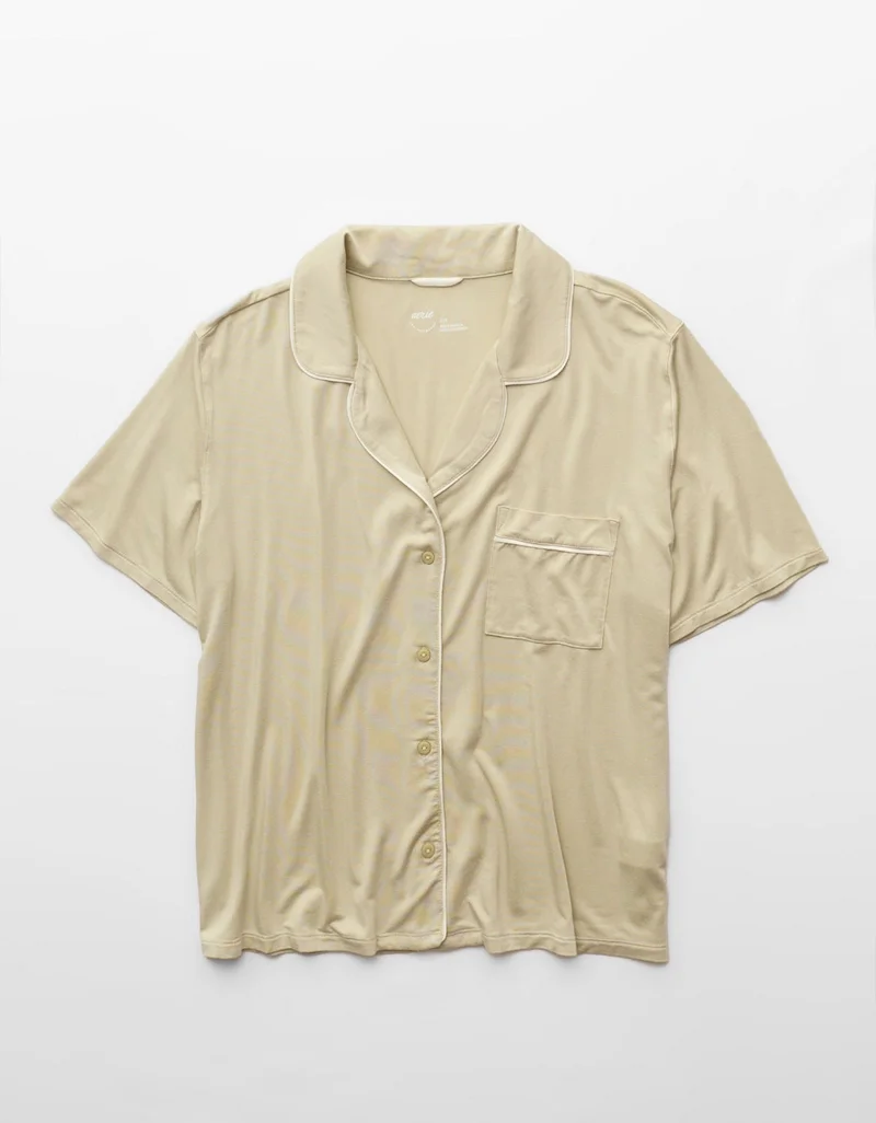 Aerie  Aerie Real Soft® Short Sleeve Pajama Shirt for Women | Best Price UAE
