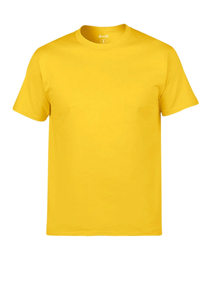 Selecta Now - Selecta Now Mens T Shirt Plain 100% Combed Cotton Comfortable Mustard T Shirt Tank Top & Tees - Image 1