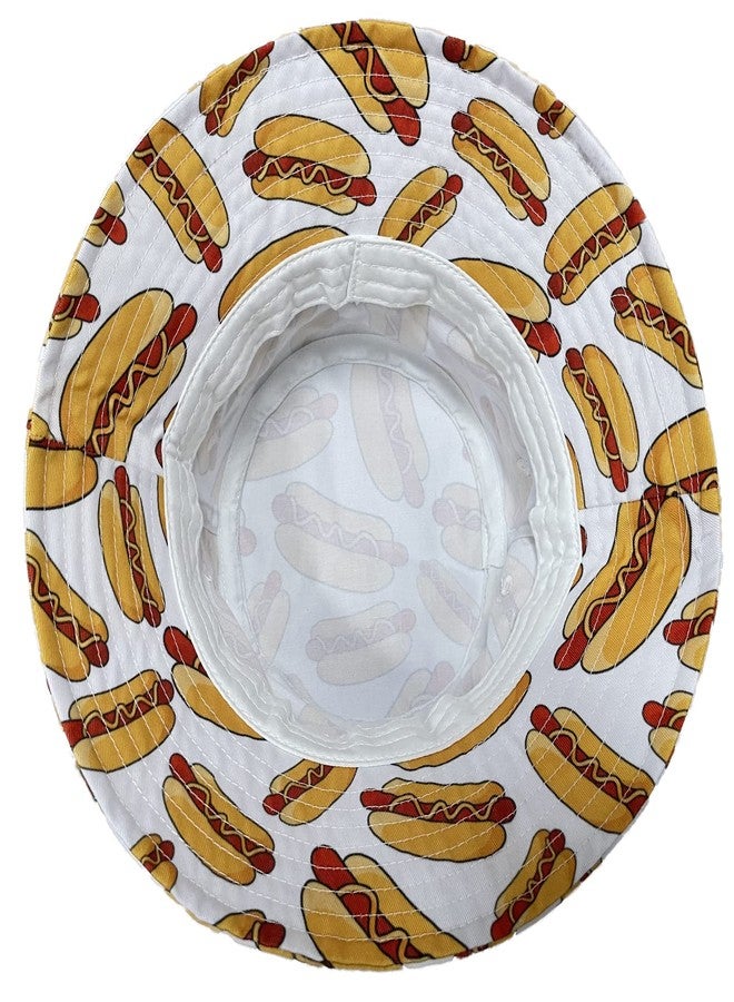 feelacle Bucket Hat Packable Sun Hats Fisherman Outdoor Summer Beach Caps for Men Women, Hot Dog, One size - Image 4