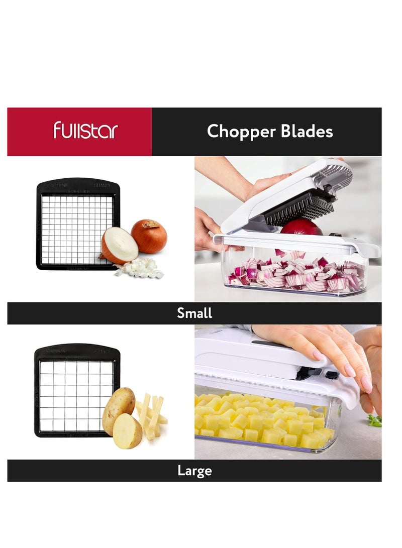 Fullstar قطاعة خضروات فولستار - قطاعة خضروات سبيراليزر - قطاعة بصل مع حاوية - قطاعة طعام احترافية - قطاعة تقطيع - (4 في 1، أبيض) - Image 1