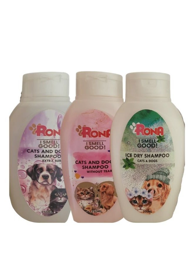 شامبو رونا للحيوانات الأليفة اكسترا بابلز 250 مل