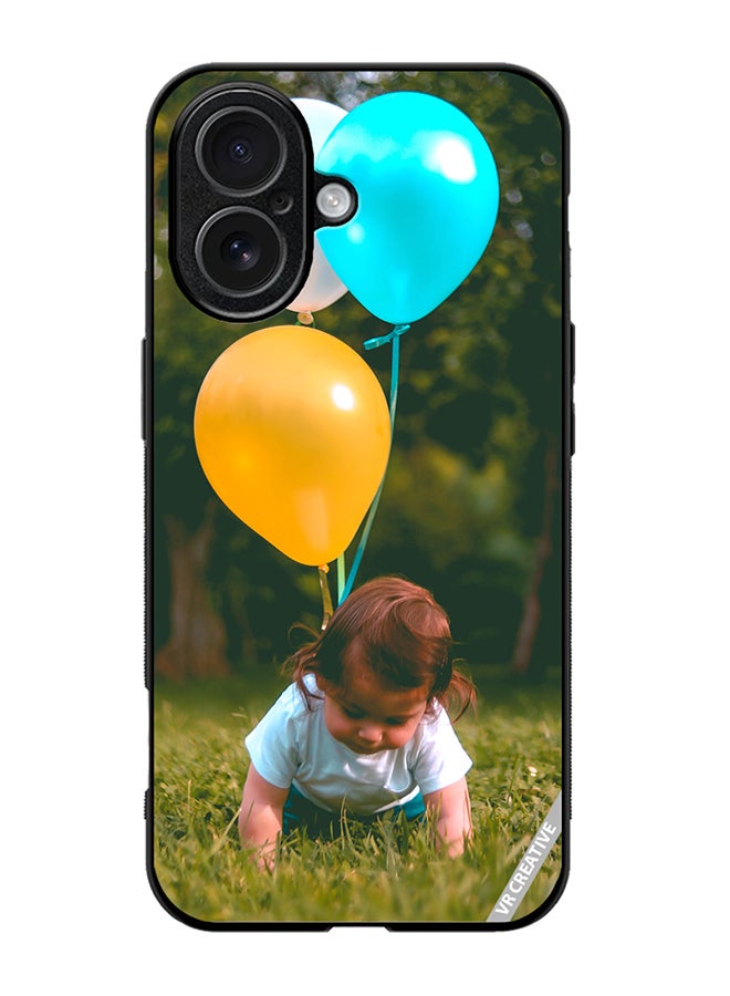 Protective Case Cover For Apple iPhone 17 Boy With Balloons Design Multicolour