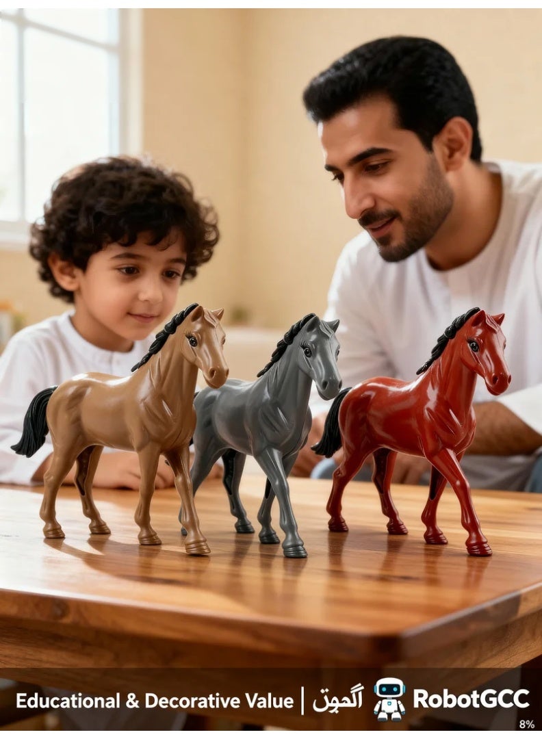 ألعاب دول مجلس التعاون الخليجي تمثال حصان عربي أصيل | مجسم واقعي بتفاصيل منحوتة يدوياً | لعبة تعليمية ومجسم ديكور فاخر | قطعة فنية لهواة الجمع والأطفال والكبار | لون عشوائي في كل طلب (قطعة واحدة فقط) - Image 2